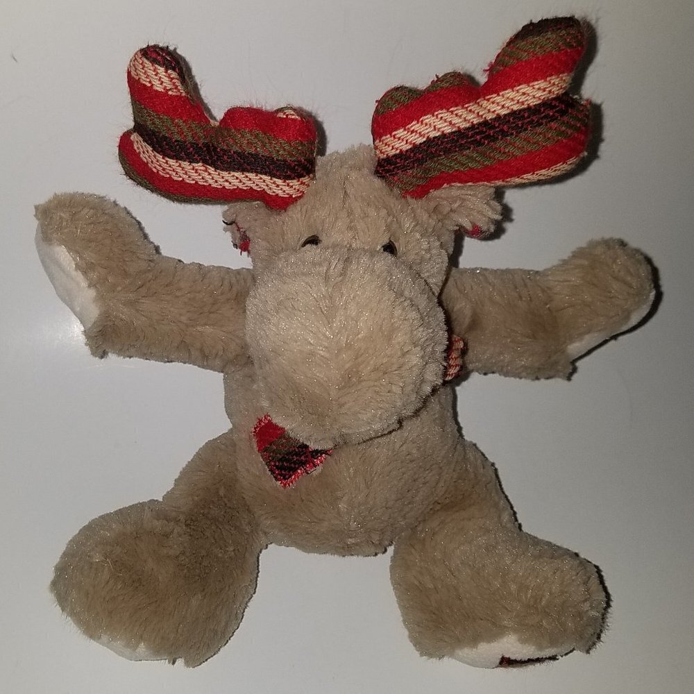 Pier 1 Imports Reindeer Plush Stuffed Animal Toy Brown Holiday Christmas Soft